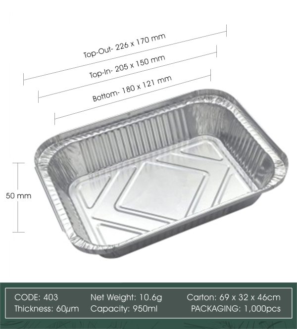 Aluminum Foil Cup with Lid_Code 403