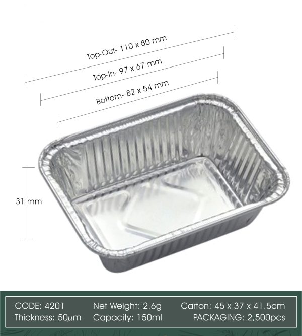 Aluminum Foil Cup with Lid_Code 4201