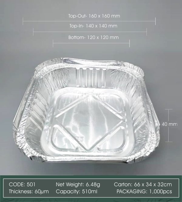 Aluminum Foil Cup with Lid_Code 501