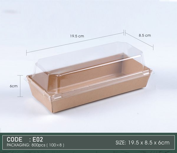 Paper Food Tray with Lid_Code E02